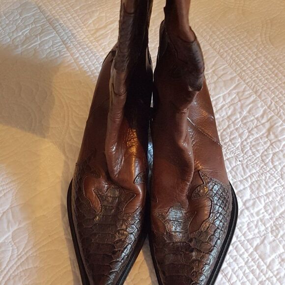 🦋Lavorazione Artigiana🦋 HANDMADE in  Italy Womens Leather Boots Size 38 - Picture 8 of 15